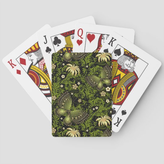 Jeu De Cartes Motif vert du printemps (dos)