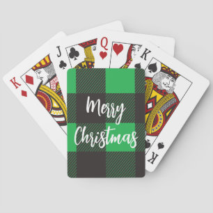 Jeu De Cartes Motif vert Joyeux Noël