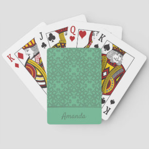 Jeu De Cartes Motif vert menthe personnalisé