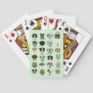 Jeu De Cartes Motif visage de chien st patrick