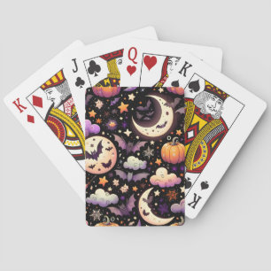 Jeu De Cartes Motif Whimsical Halloween Night Sky