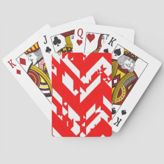 Jeu De Cartes Motifs de zigzag rouge et blanc