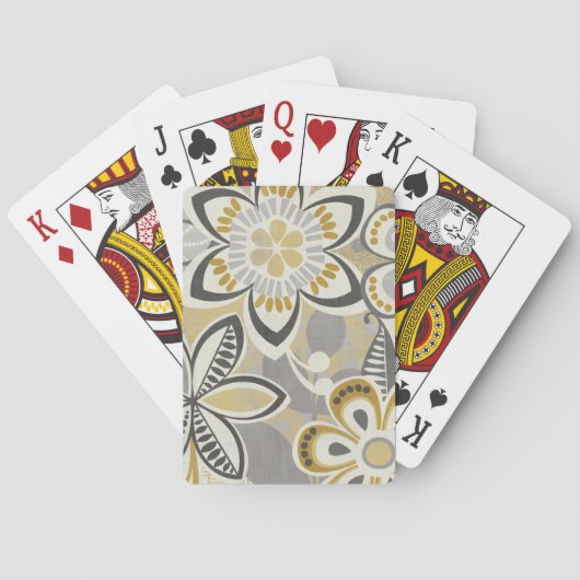 Jeu De Cartes Motifs floraux contemporains (dos)