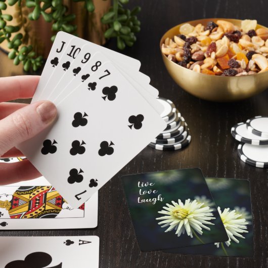 Jeu De Cartes Motivation des fleurs blanches de Dahlia (In Situ)