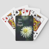 Jeu De Cartes Motivation des fleurs blanches de Dahlia (dos)