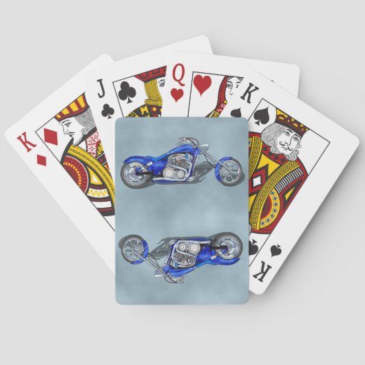 Jeu De Cartes Moto 1 - Bleu (dos)