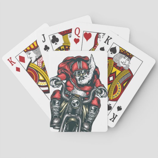 Jeu De Cartes Moto Père Noël (dos)
