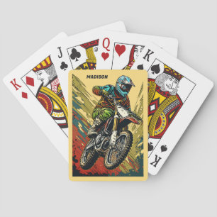 Jeu De Cartes Motocross de nom personnalisé