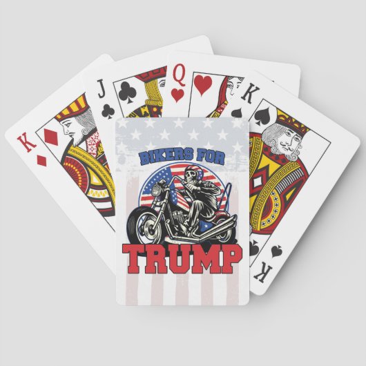 Jeu De Cartes Motocyclette du président patriotique TRUMP (dos)