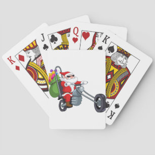 Jeu De Cartes motocycliste santa claus