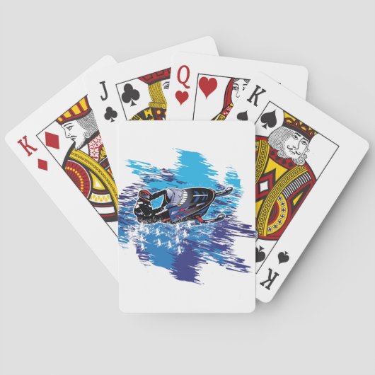 Jeu De Cartes Motoneige graphique (dos)