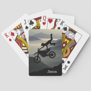 Jeu De Cartes Motorcross Monts Motorcycle Jouer Cartes