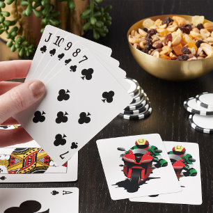 Jeu De Cartes Motorcycliste équitation Red Sportbike