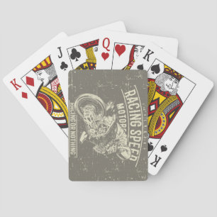 Jeu De Cartes Motorcyle Vintage rétro