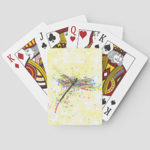 Jeu De Cartes Mouche dragonfly à l'aquarelle tendance mignonne