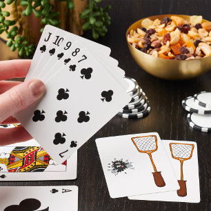 Jeu De Cartes Mouche Écrasée et Batte à Mouches Humour de Bug Mo