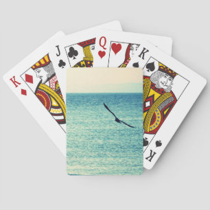 Jeu De Cartes Mouettes Jouant Des Cartes