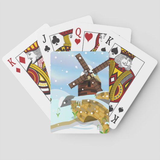 Jeu De Cartes Moulin à vent Snowdrops (dos)