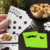 Jeu De Cartes Moustache noire sur Arrière - plan vert (In Situ)