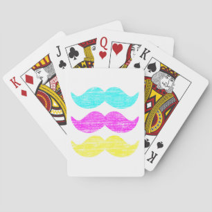 Jeu De Cartes Moustaches de CMY (style d'impression