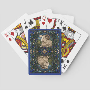 Jeu De Cartes Mouton, vitrail de prairie des Highlands