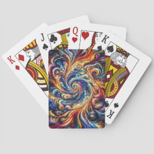 Jeu De Cartes Mouvement coloré Art Abstrait