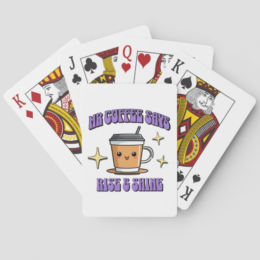 Jeu De Cartes Mr Coffee Says Rise & Shine (dos)