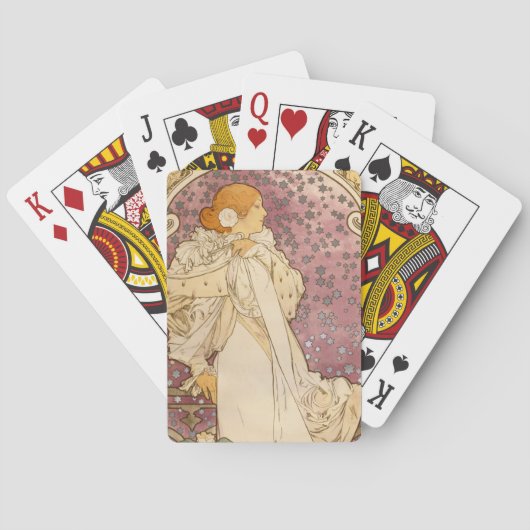 Jeu De Cartes Mucha Art nouveau femme beauté (dos)