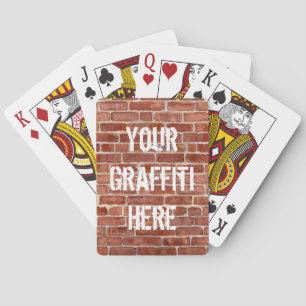 Jeu De Cartes Mur de briques Graffiti personnalisées Jouer des c
