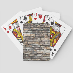 Jeu De Cartes Mur en pierre gris