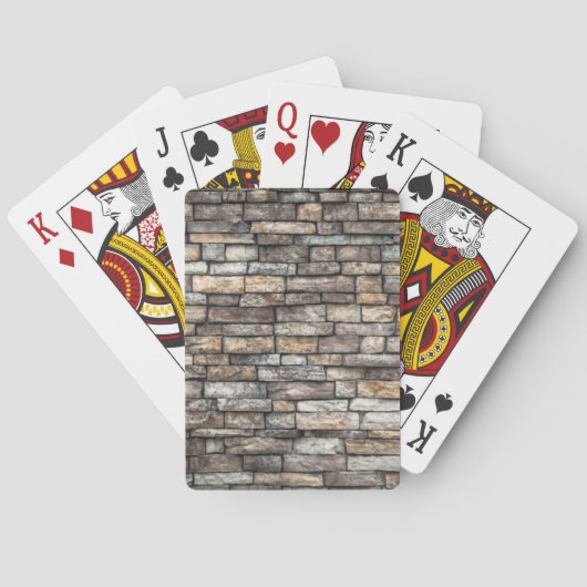 Jeu De Cartes Mur en pierre gris (dos)