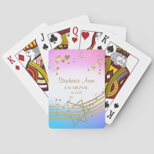 Jeu De Cartes Music Love Song Bat mitzvah (dos)