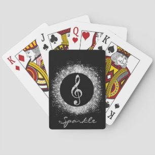 Jeu De Cartes Musique cool tendance Treble Clef Parties scintill