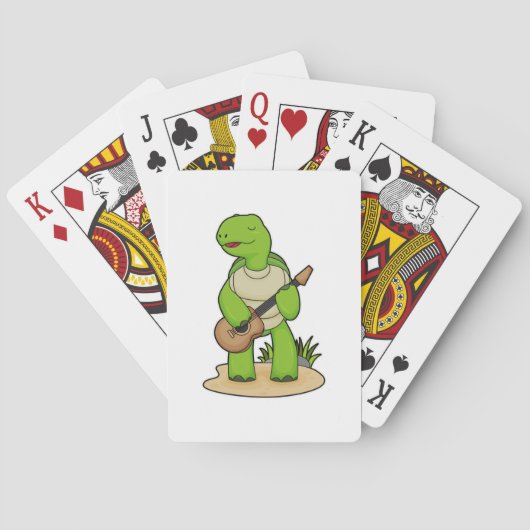 Jeu De Cartes Musique de guitare musicienne de tortue (dos)