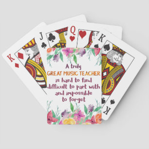Jeu De Cartes Musique Enseignant Classe Décor Appréciation Cadea