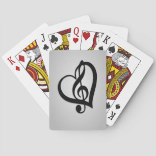 Jeu De Cartes Musique G cœur sur argent