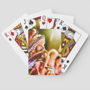 Jeu De Cartes Musique orientée, joueur de saxophone en laiton