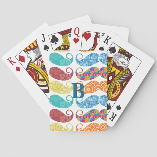 Jeu De Cartes Mustache M. Hipster Vintage Retro (dos)