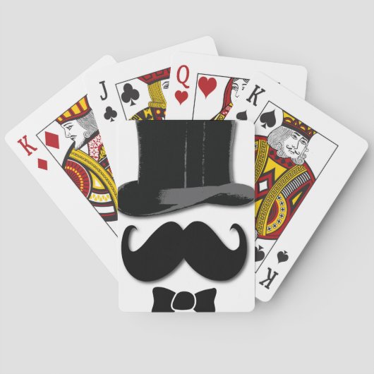 Jeu De Cartes Mustache Silencieux Amusement Top Hat Party (dos)
