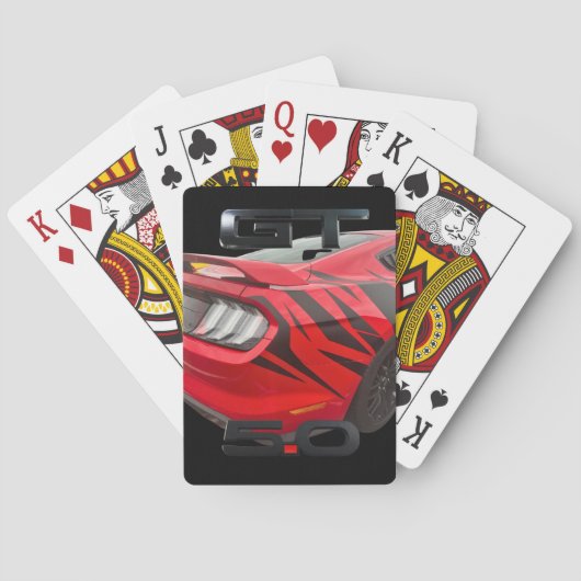 Jeu De Cartes Mustang jouer aux cartes Rouge (dos)