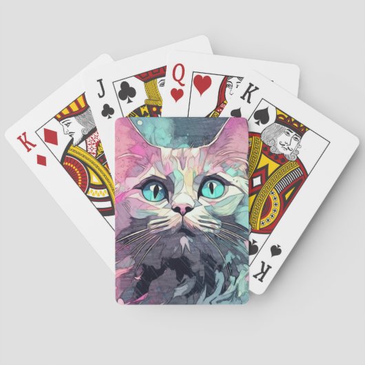 Jeu De Cartes Mystic Blue Eyes Kitten | Cute chat (dos)