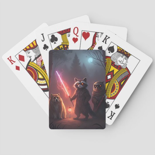 Jeu De Cartes Mystical Forest Battle Animals Art (dos)