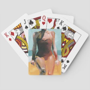 Jeu De Cartes Nage vintage - maillot de bain rouge
