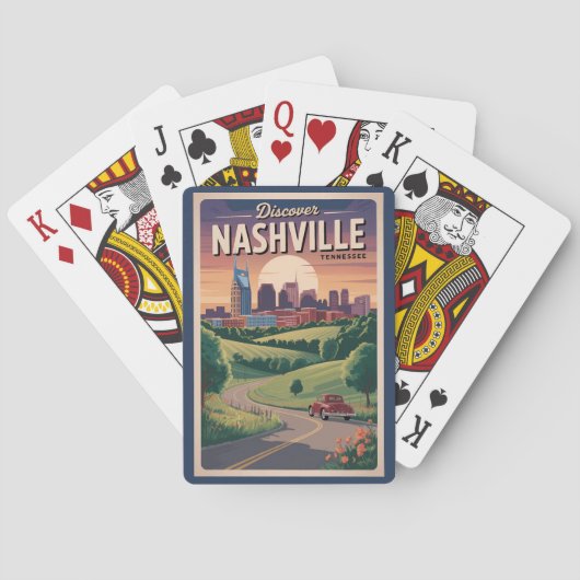 Jeu De Cartes Nashville Tennessee Southern Road Travel Art (dos)