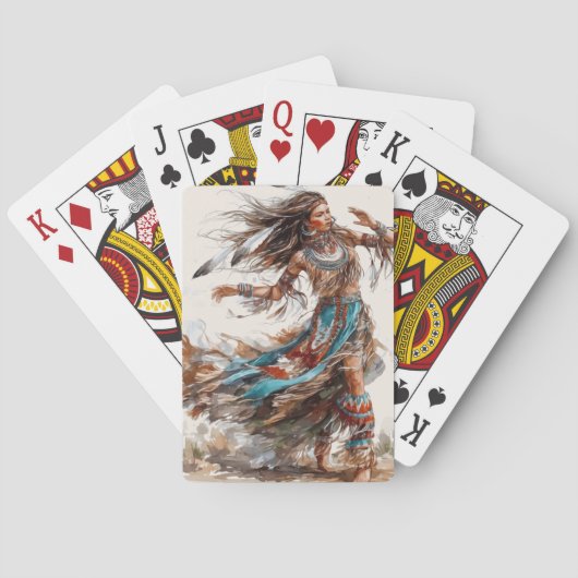Jeu De Cartes Native American Dancer Classic Playing Cards (dos)