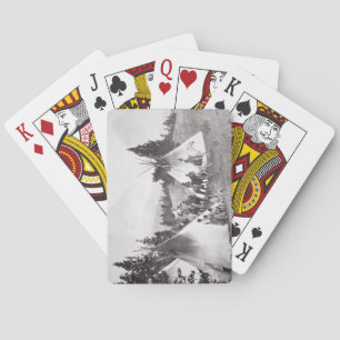 Jeu De Cartes Native American Teepee Camp, Montana, vers 1900 (b