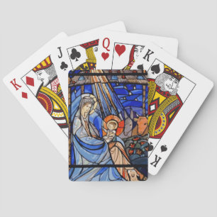 Jeu De Cartes Nativité du style Verre Trait