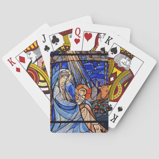 Jeu De Cartes Nativité du style Verre Trait (dos)