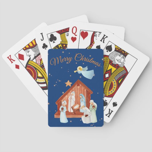 Jeu De Cartes Nativité et étoiles Noël (dos)