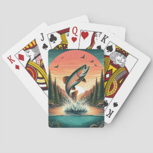 Jeu De Cartes Nature extérieure de la truite